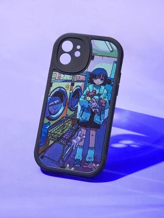 Yukinanami Funda para móvil con estampado de figura de kawaii dibujos animados