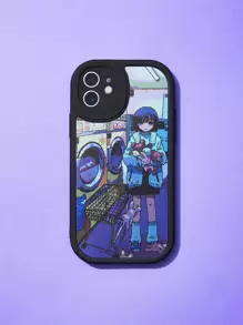 Yukinanami Kawaii Cartoon Figure Graphic Phone Case - Multicolor - View 2