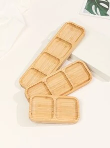 1pc Wooden Pattern Tray - Apricot - View 5