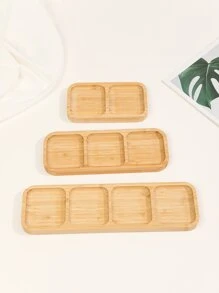 1pc Wooden Pattern Tray - Apricot - View 2