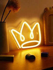 Crown Design Neon Light - Màu vàng - Xem 2