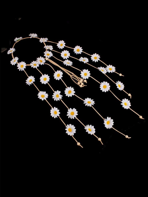 Flower Tassel Decor Hair Band SHEIN USA