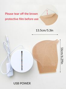 1 Đèn bàn trang trí hình ngựa trừu tượng 6 bóng LED, đèn ngủ, đèn chiếu sáng - Màu vàng - Xem 3