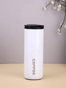 1入組字母圖案絕緣平底無腳杯 - 白色 - 查看 2