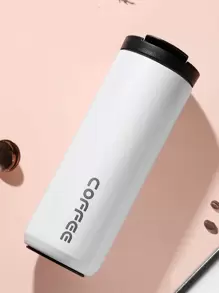 1入組字母圖案絕緣平底無腳杯 - 白色 - 查看 5