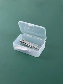 1/3pcs Rectangular Transparent Storage Box