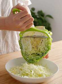 Pelador de verduras, frutas, cuchillo de acero inoxidable, ralladores de col, rebanador de patatas para ensalada, accesorios de cocina, utensilios de cocina de boca ancha - Verde - Ver 4