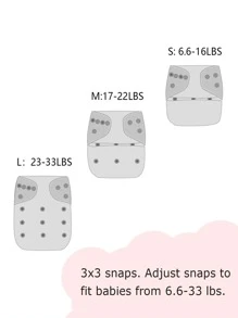 Bebé 6 piezas Pañal de tela simple - Multicolor - Ver 3