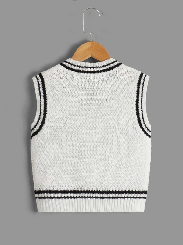 Toddler Boys Cable Knit Cricket Sweater Vest SHEIN USA