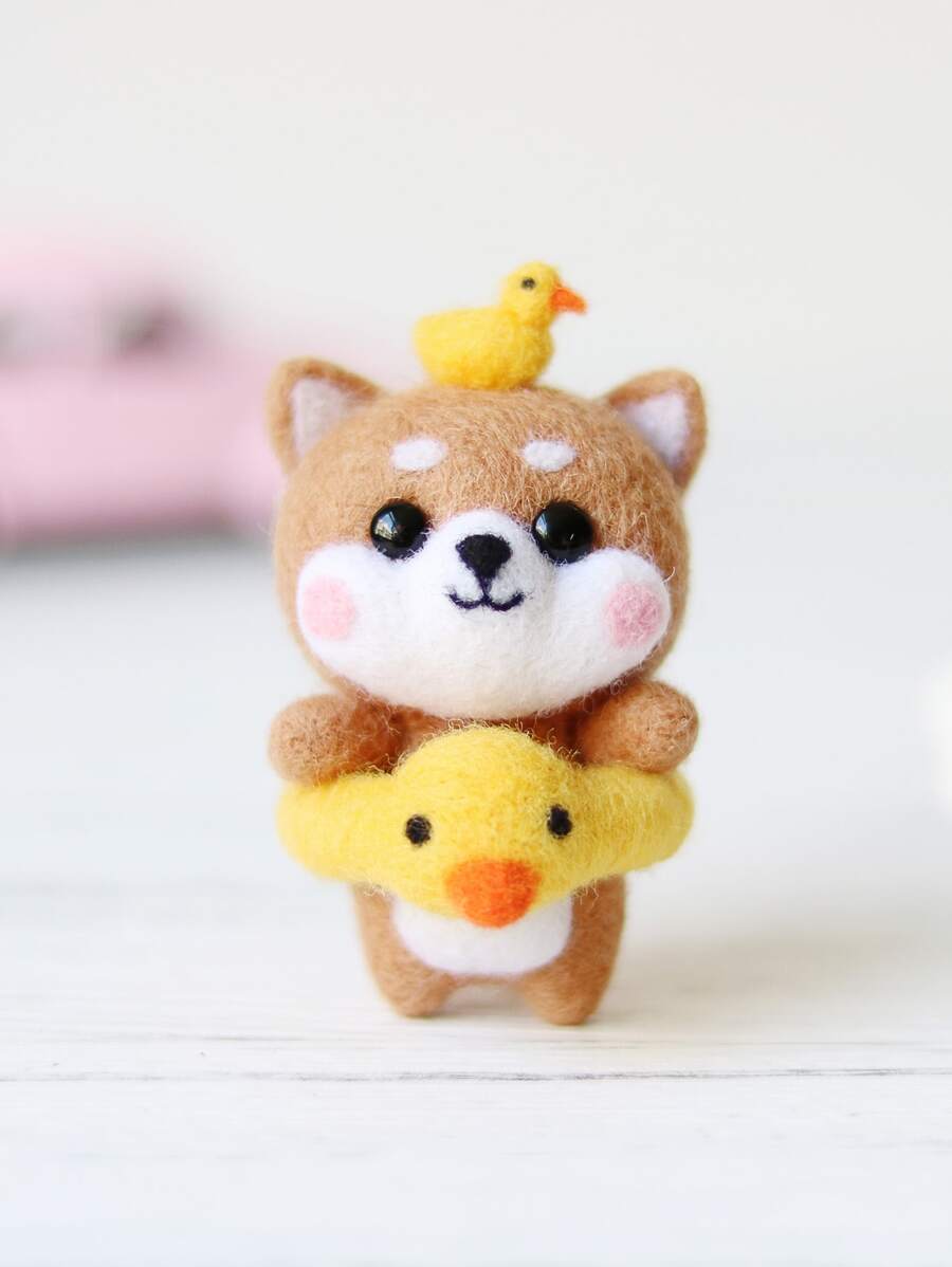 Kit de material de fieltro de lana de perro de dibujos animados - Multicolor - Ver 1