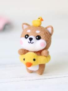 Kit de material de fieltro de lana de perro de dibujos animados - Multicolor - Ver 2