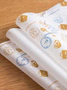 Papel Para Envolver Sándwich, Papel Para Envolver Hamburguesa Anti-grasa, 20 Hojas/paquete - Multicolor - Ver 3