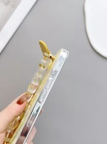 菱格纹手机壳，带心形手带，国际版，非国内版 - 彩色 - 查看 4