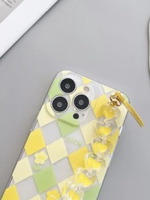 菱格纹手机壳，带心形手带，国际版，非国内版 - 彩色 - 查看 5