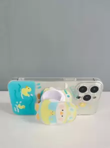 Cartoon Duck Phone Case With Stand-Out Phone Grip