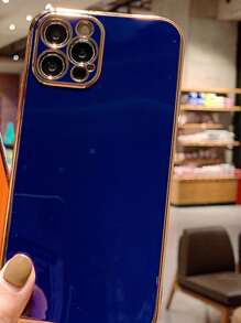 Contrast Frame Phone Case - Blue - View 3