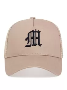 Men Embroidery Trucker Hat Street - Khaki - View 4