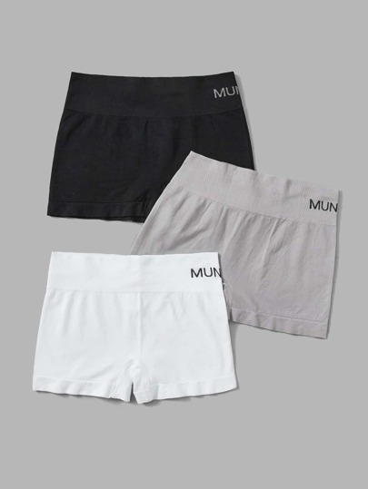 3pack Simple Solid Panty Set