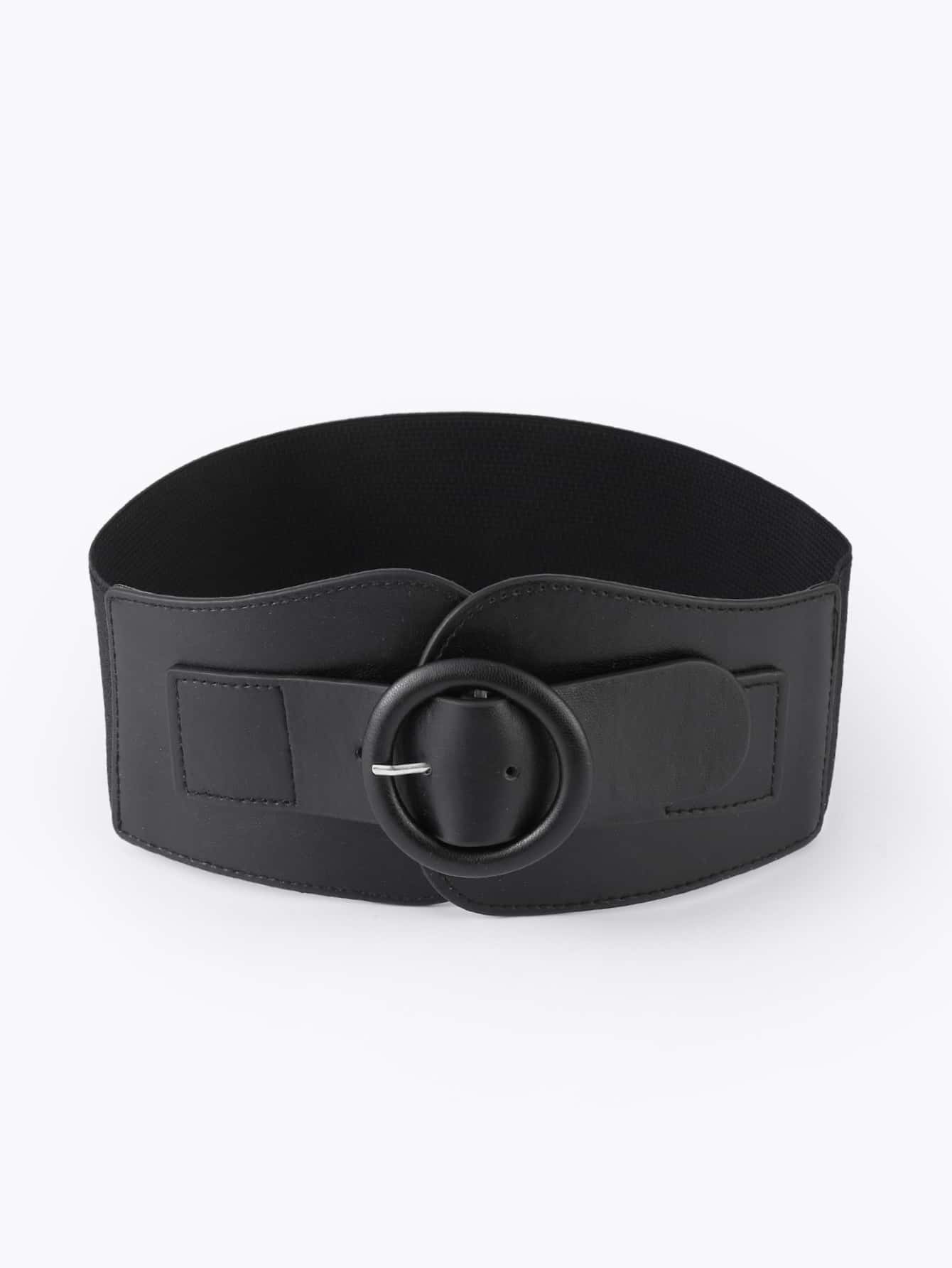 1条女士弹力腰带 | 高腰显瘦设计，告别小肚腩，适合搭配西装、裙子和连衣裙——日常通勤必备 - 黑色 - 查看 1