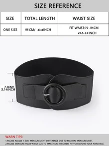 1条女士弹力腰带 | 高腰显瘦设计，告别小肚腩，适合搭配西装、裙子和连衣裙——日常通勤必备 - 黑色 - 查看 3