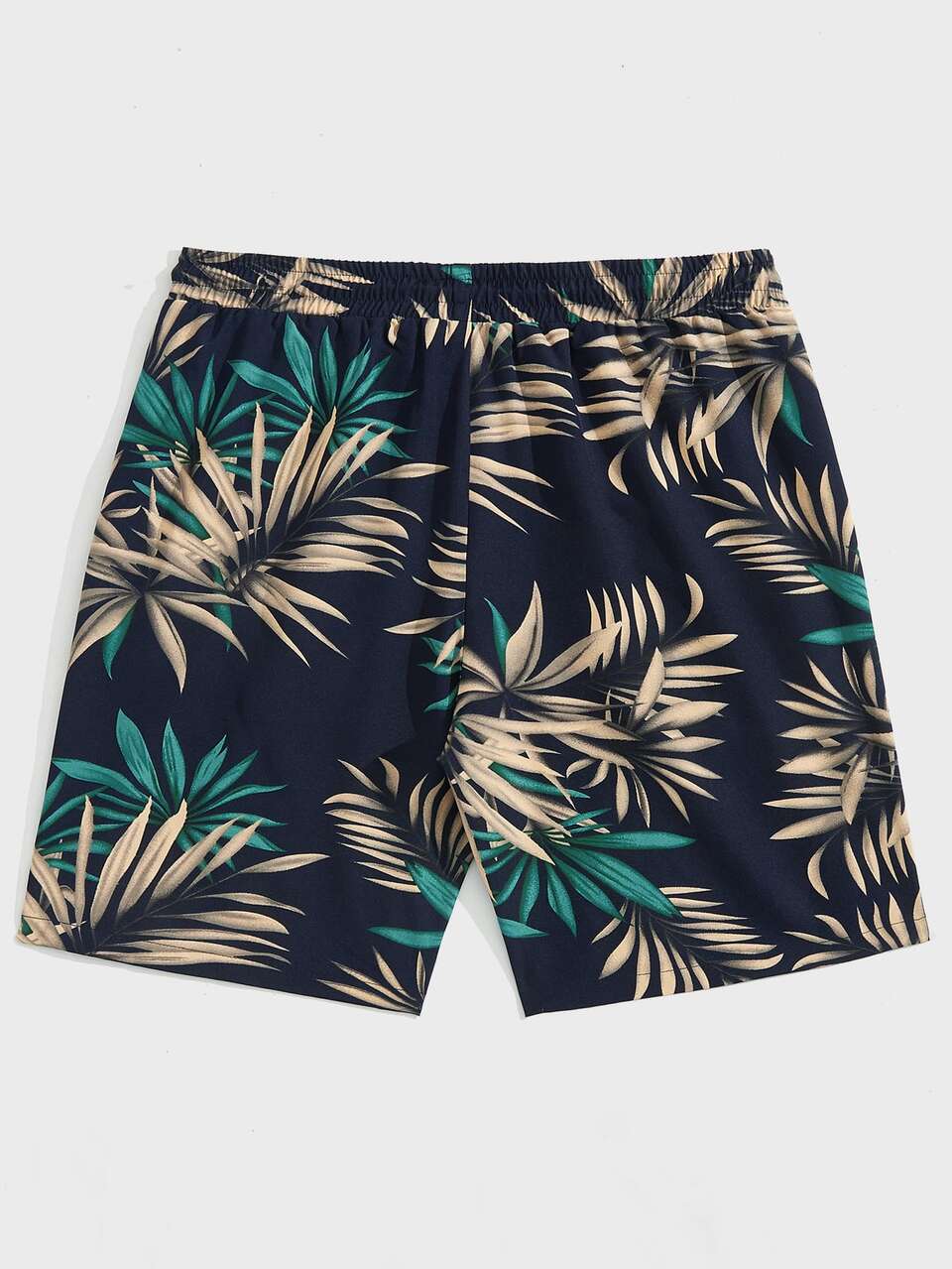 Men Tropical Print Drawstring Waist Shorts Baggy Board Cool Graphic Colorful Vacation Beach