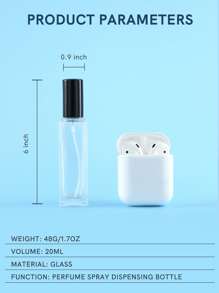 1pc 20ML Portable Perfume Spray Bottle - Black - View 4