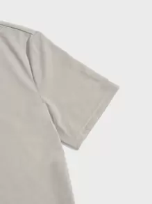 Manfinity NXTstreet 男士標語圖案T恤 - 卡其色 - 查看 4