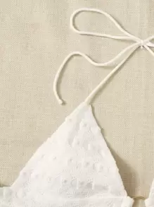 SHEIN ICON Ring Linked Tie Backless Halter Top & Skirt