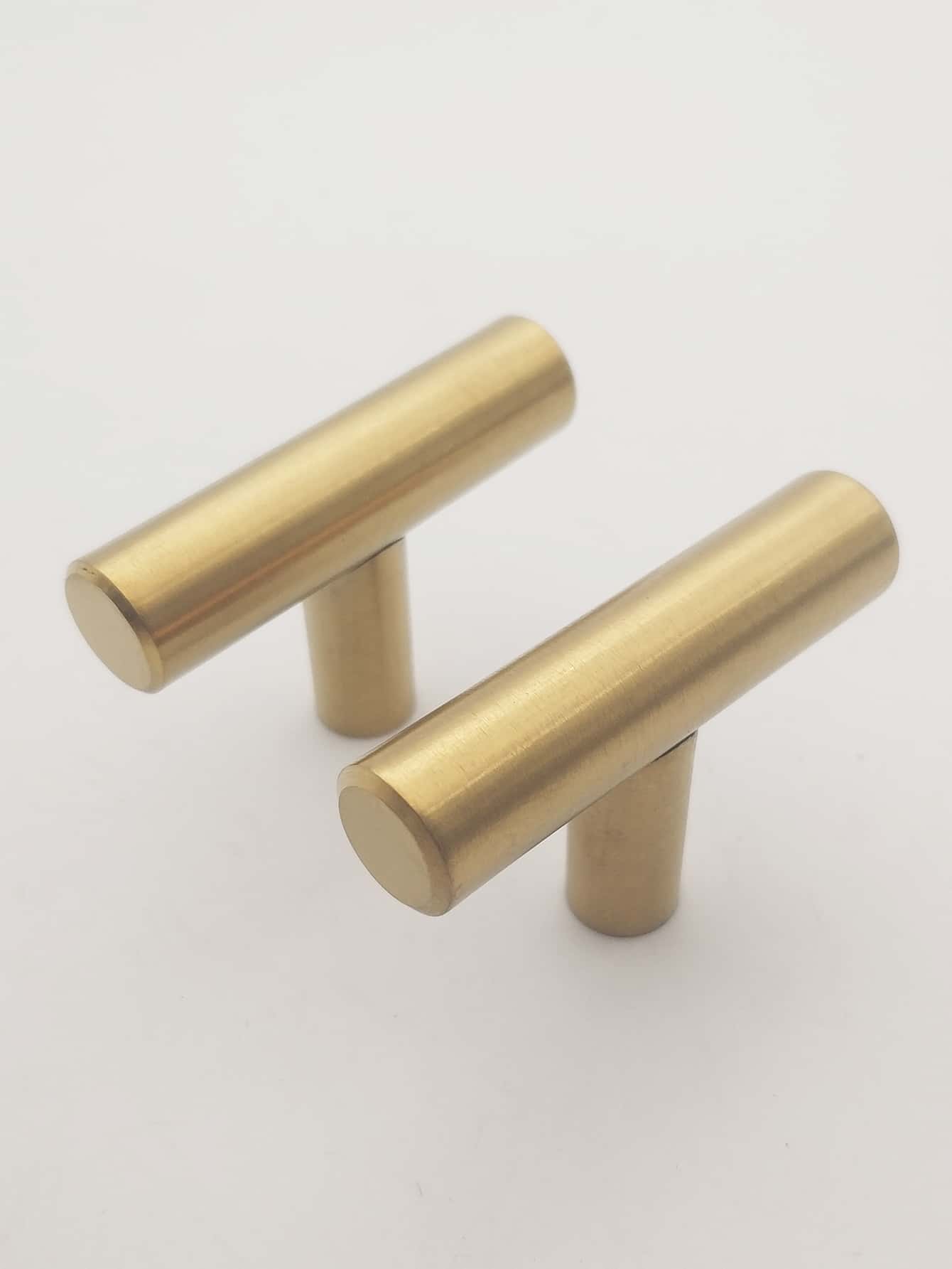 Golden Stainless Steel T-Shaped Single Hole Cabinet Handle Wardrobe Drawer Pull - Gold - View 1