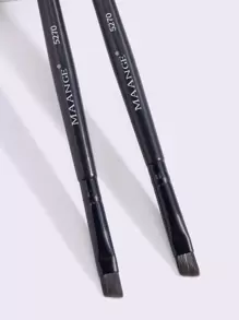 MAANGE 2支装双头眉刷套装，化妆工具，柔软纤维材质，方便携带，旅行必备，眉刷，眼影刷，螺旋刷