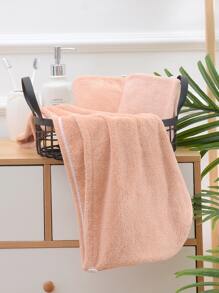 超細纖維毛巾帶鈕扣護理帽吸水性強毛巾巾速乾發巾適用於女士浴室配件 - 藕粉色 - 查看 5