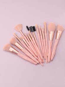 15 piezas Juego de brochas de maquillaje, Juego de brochas, Kit de brochas de maquillaje, Juego de brochas de maquillaje, Juego de maquillaje completo, Juego de brochas de maquillaje, Kit de maquillaje completo, Juego de brochas, Juego de brochas de maquillaje, Juego de regalo de maquillaje, Juego - Rosa - Ver 2