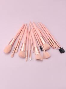 15 piezas Juego de brochas de maquillaje, Juego de brochas, Kit de brochas de maquillaje, Juego de brochas de maquillaje, Juego de maquillaje completo, Juego de brochas de maquillaje, Kit de maquillaje completo, Juego de brochas, Juego de brochas de maquillaje, Juego de regalo de maquillaje, Juego - Rosa - Ver 3