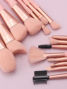 15 piezas Juego de brochas de maquillaje, Juego de brochas, Kit de brochas de maquillaje, Juego de brochas de maquillaje, Juego de maquillaje completo, Juego de brochas de maquillaje, Kit de maquillaje completo, Juego de brochas, Juego de brochas de maquillaje, Juego de regalo de maquillaje, Juego - Rosa - Ver 4