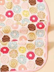 1pc Donut Pattern Baby Mattress Pad - Multicolor - View 5
