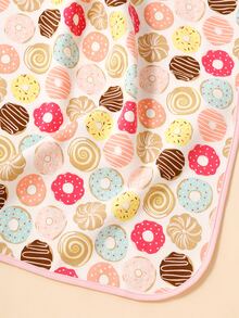1pc Donut Pattern Baby Mattress Pad - Multicolor - View 6