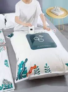 3 件装叶子印花空气真空袋，大号 PE 衣物收纳袋，适用于家庭装饰、装饰、节日装饰、房间装饰、家居装饰、卧室装饰、连衣裙、裤子、鞋子、牛仔裤、靴子、裙子、卧室、收纳袋、收纳袋、家居收纳、女式白色 T 恤、女式黑色裤子、女士冬装、连衣裙、女士冬装、优雅女装、女士白衬衫、长袖、女士白色连体裤、女士春季连衣裙、女士春季服装、春季、春季服装、极简主义、夏季上衣 - 白色 - 查看 1