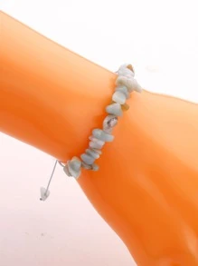 4pcs Stone Decor Bracelet - Multicolor - View 3