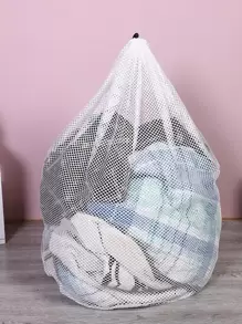 1 túi giặt lưới thô có dây rút dùng cho đồ lót, áo ngực, đồ mỏng manh, bảo quản quần áo khi giặt máy, váy, quần tây, giày dép, quần jean, ủng, chân váy, áo len, đồ lót, vớ, quần áo, phụ kiện thiết yếu cho gia đình và vệ sinh nhà cửa. - trắng - Xem 7