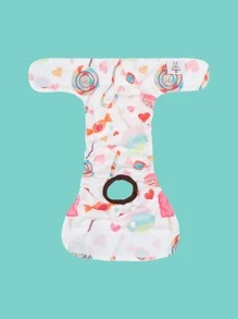 1入組棒棒糖印花寵物衛生褲 - 彩色 - 查看 2