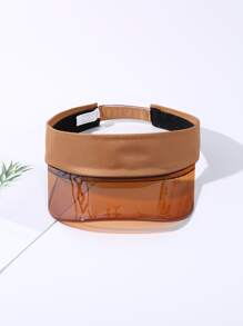 1pc Women Transparent Boho Visor Hat For Summer - Brown - View 3