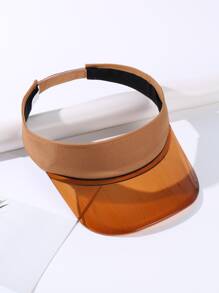 1pc Women Transparent Boho Visor Hat For Summer - Brown - View 2