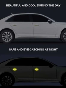 4入組反光車門把手貼紙 - 紅色 - 查看 3