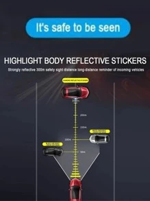 4入組反光車門把手貼紙 - 紅色 - 查看 4