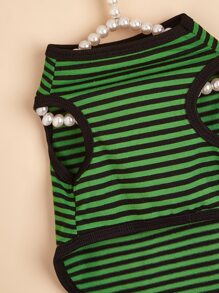 1 pieza Tank de mascota con estampado de rayas - Multicolor - Ver 6