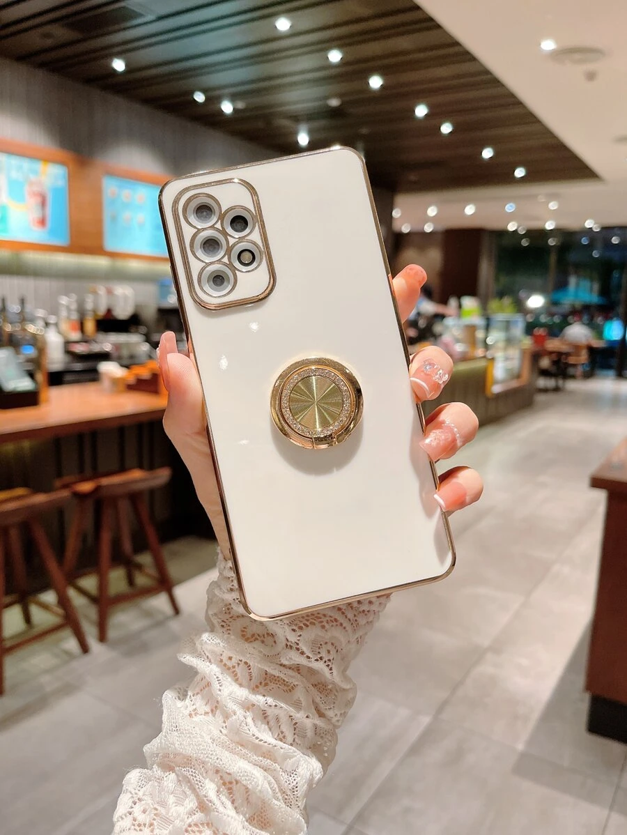 Ốp điện thoại cứng cáp có vòng giữ điện thoại, phiên bản quốc tế, không phải phiên bản nội địa. - trắng - Xem 1