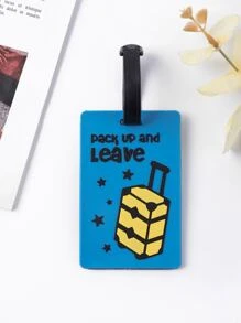 Etiqueta del equipaje con estampado de letra - Multicolor - Ver 1