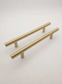 2pcs Stainless Steel Drawer Pull, Gold Simple Drawer Handle For Home - Gold - View 1