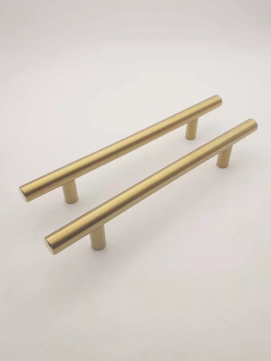 2pcs Stainless Steel Drawer Pull, Gold Simple Drawer Handle For Home - Gold - View 1