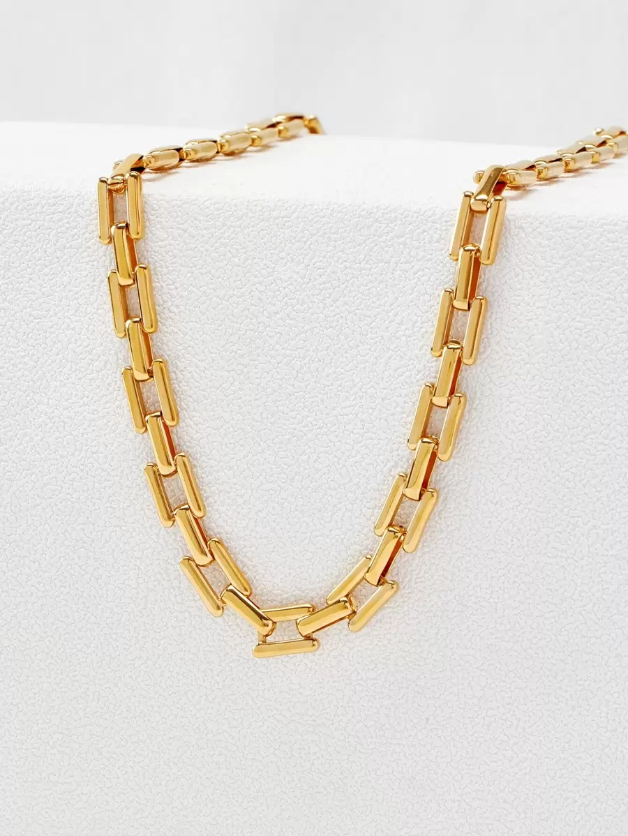 MOTF PREMIUM Collar de cadena minimalista - Amarillo Oro - Ver 1